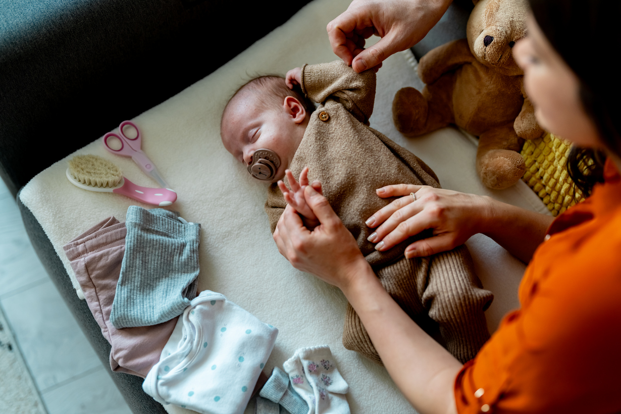 how to dress a baby for sleep